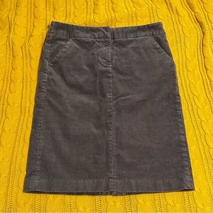 EUC J. Crew Corduroy Skirt w/ Pockets, Zipper/Hook Closure